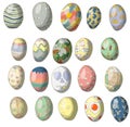 Vintage easter egg design set Royalty Free Stock Photo